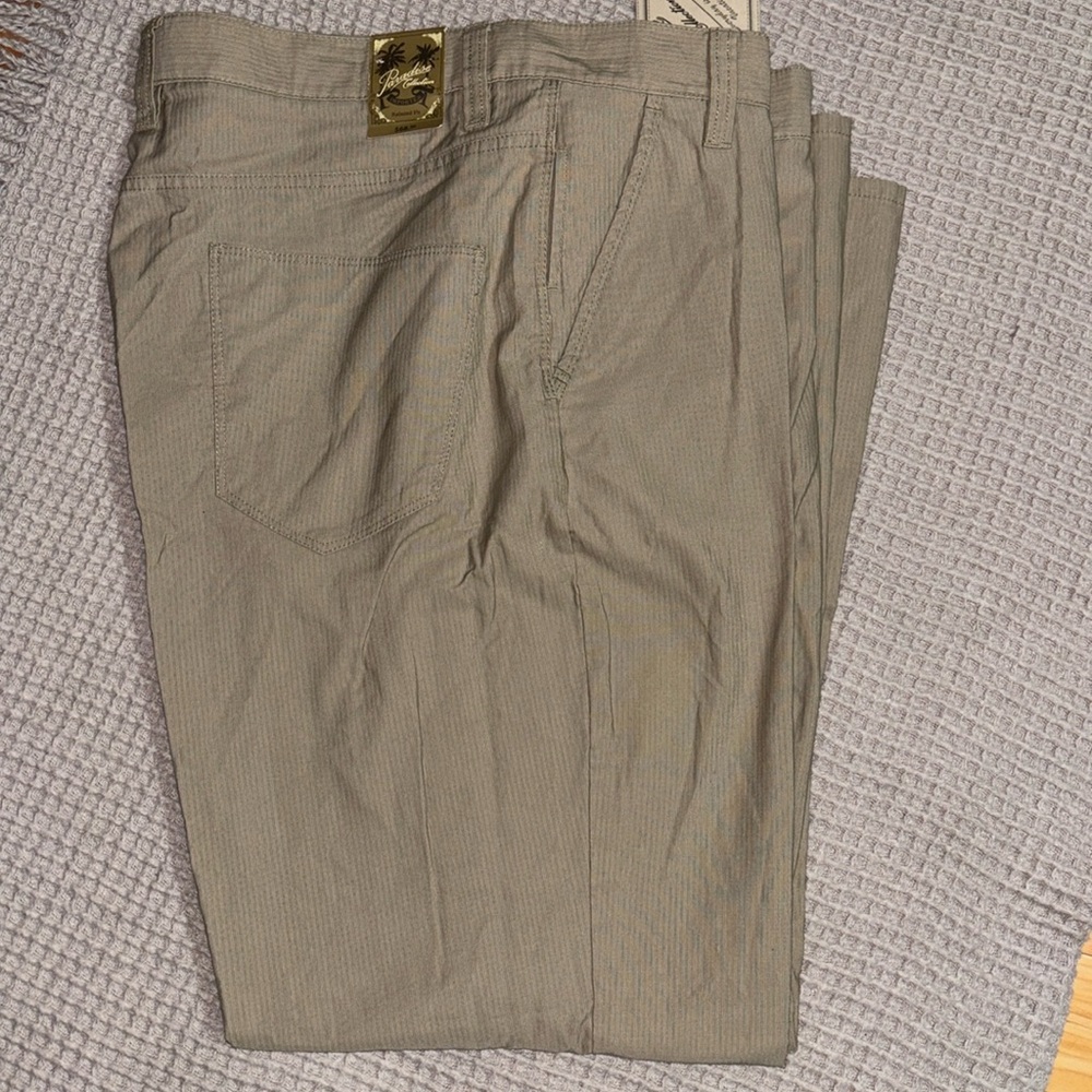 Paradise Collection Mens Chino Cotton Flat Front Straight Size 38x30